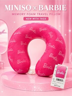 NWT MINISO x Barbie Pink Memory
Foam Travel Neck Pillow